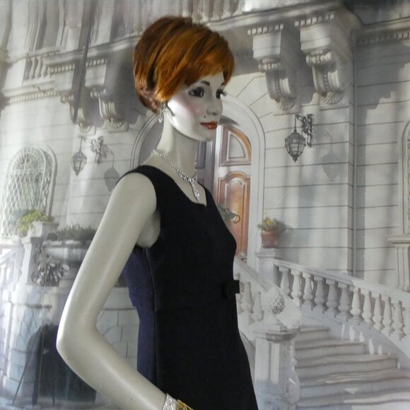 Makola Made in Italy A-Line Dress Blue Sz Small 3 Pc Jkt Underskirt Felted Wool - Picture 9 of 14